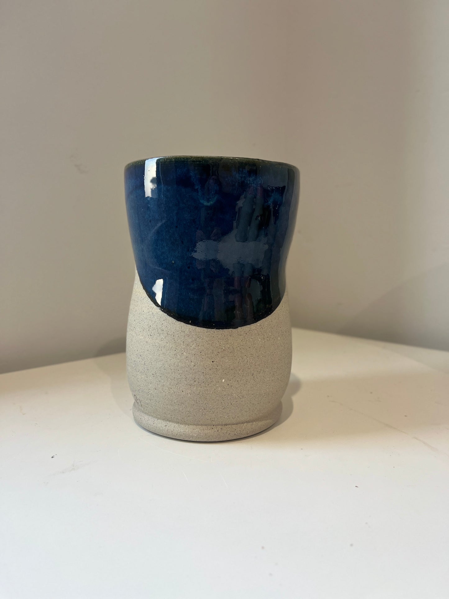 Blue Midnight Curved Vase