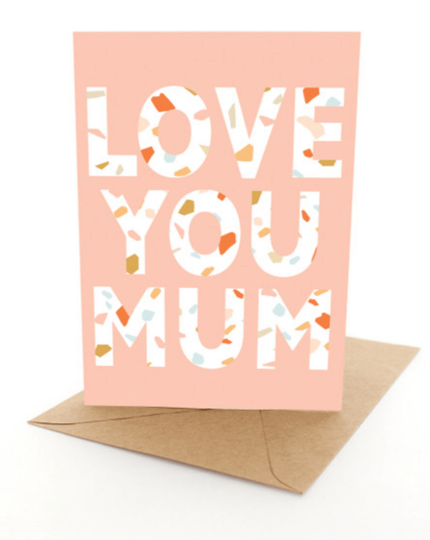 Greeting card - Love You Mum Letters