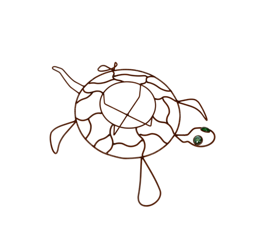 Wire Turtle planter
