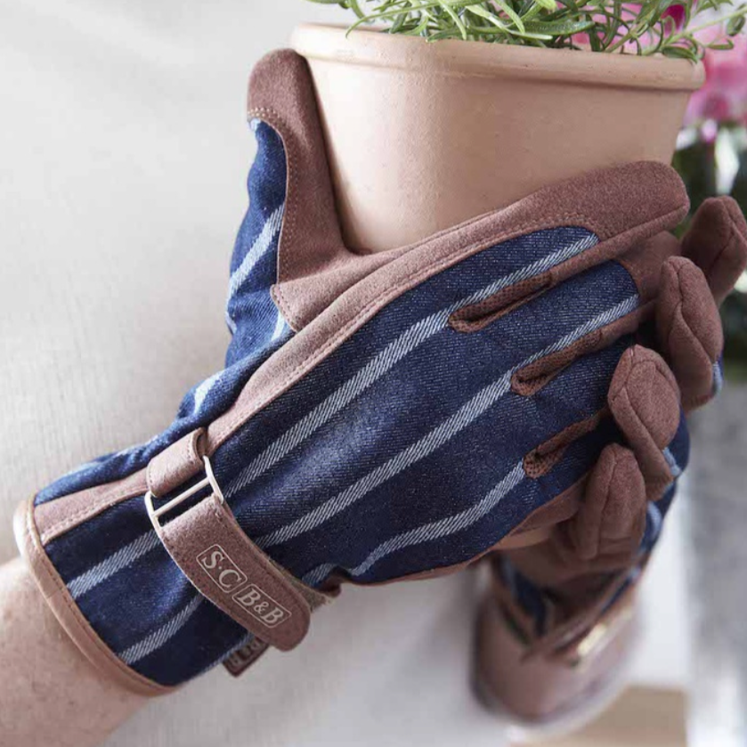 Sophie Conran Striped Glove - Blue