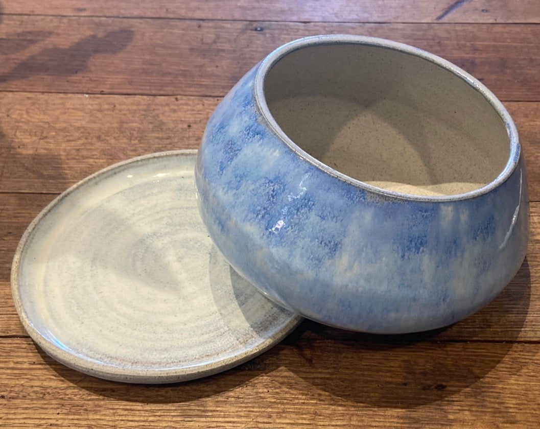Pale blue planter