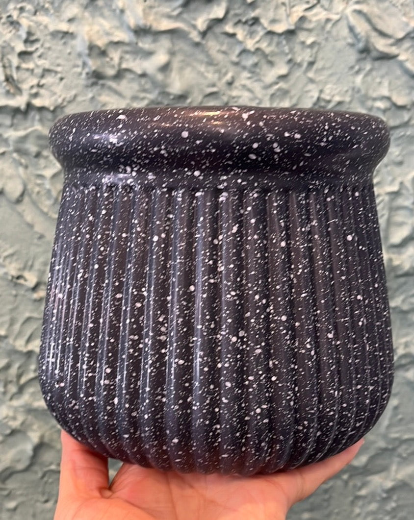 Fletcher Pot - Black Terrazzo