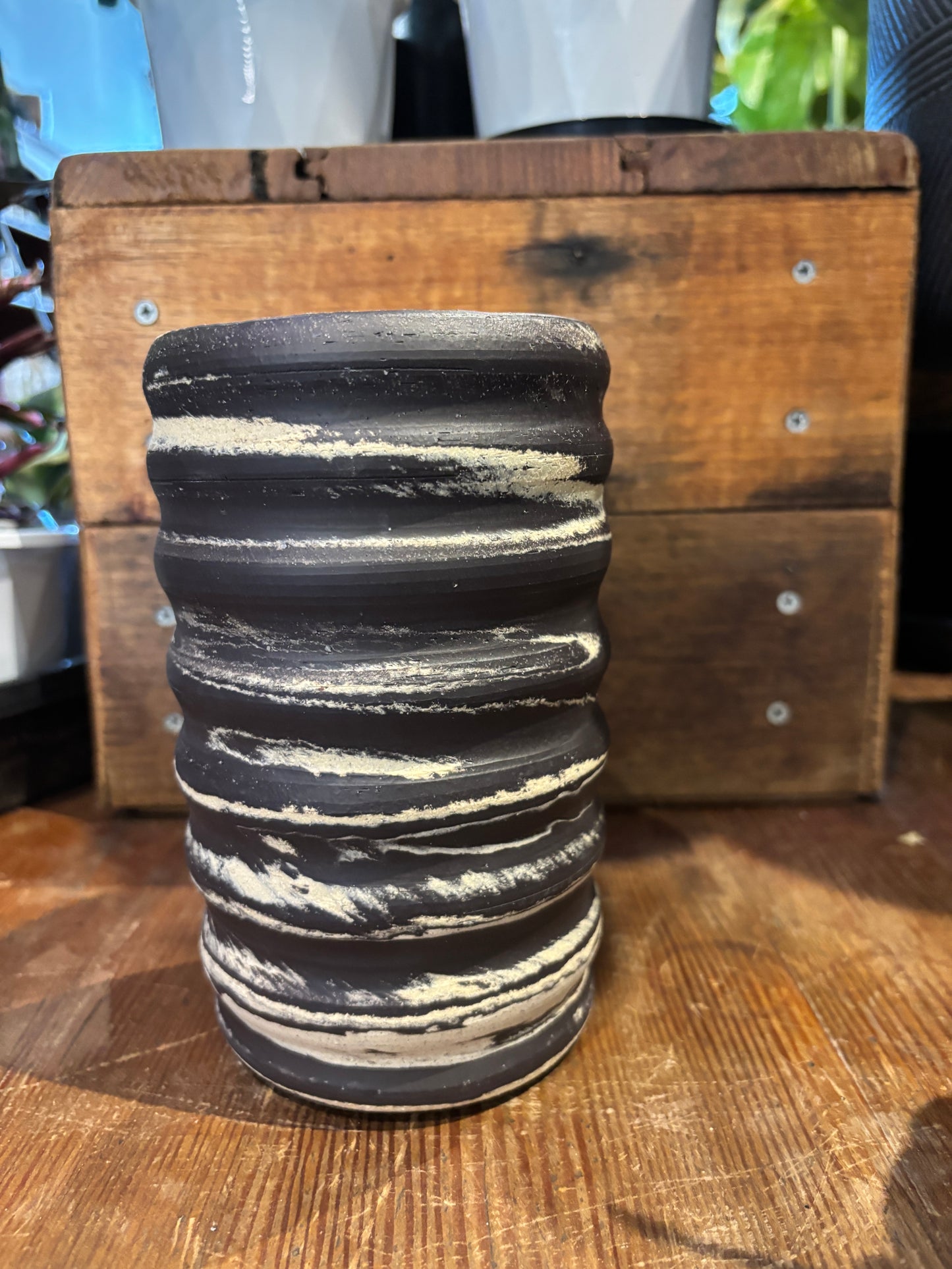 TONiC Ceramics Marbled Vessel - Midnight Coil