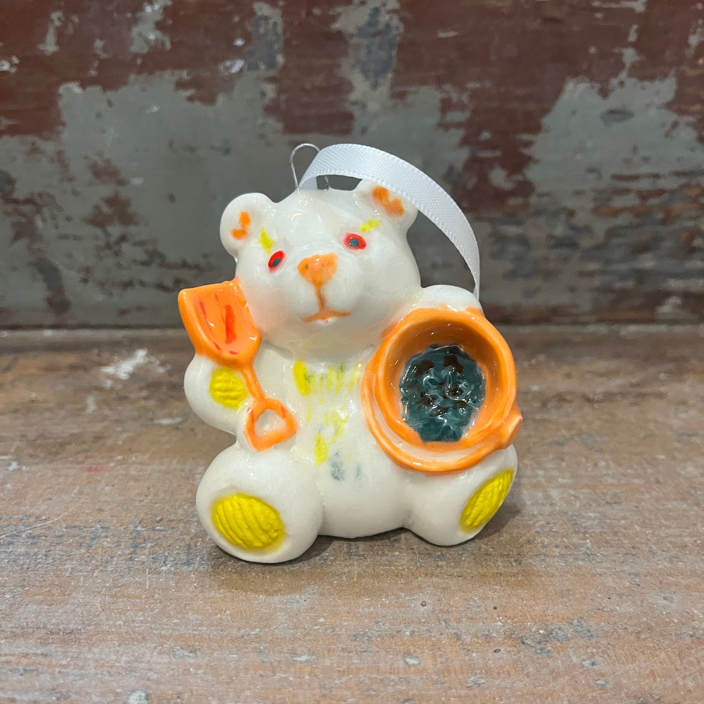 Ceramic hanging Teddy Bear