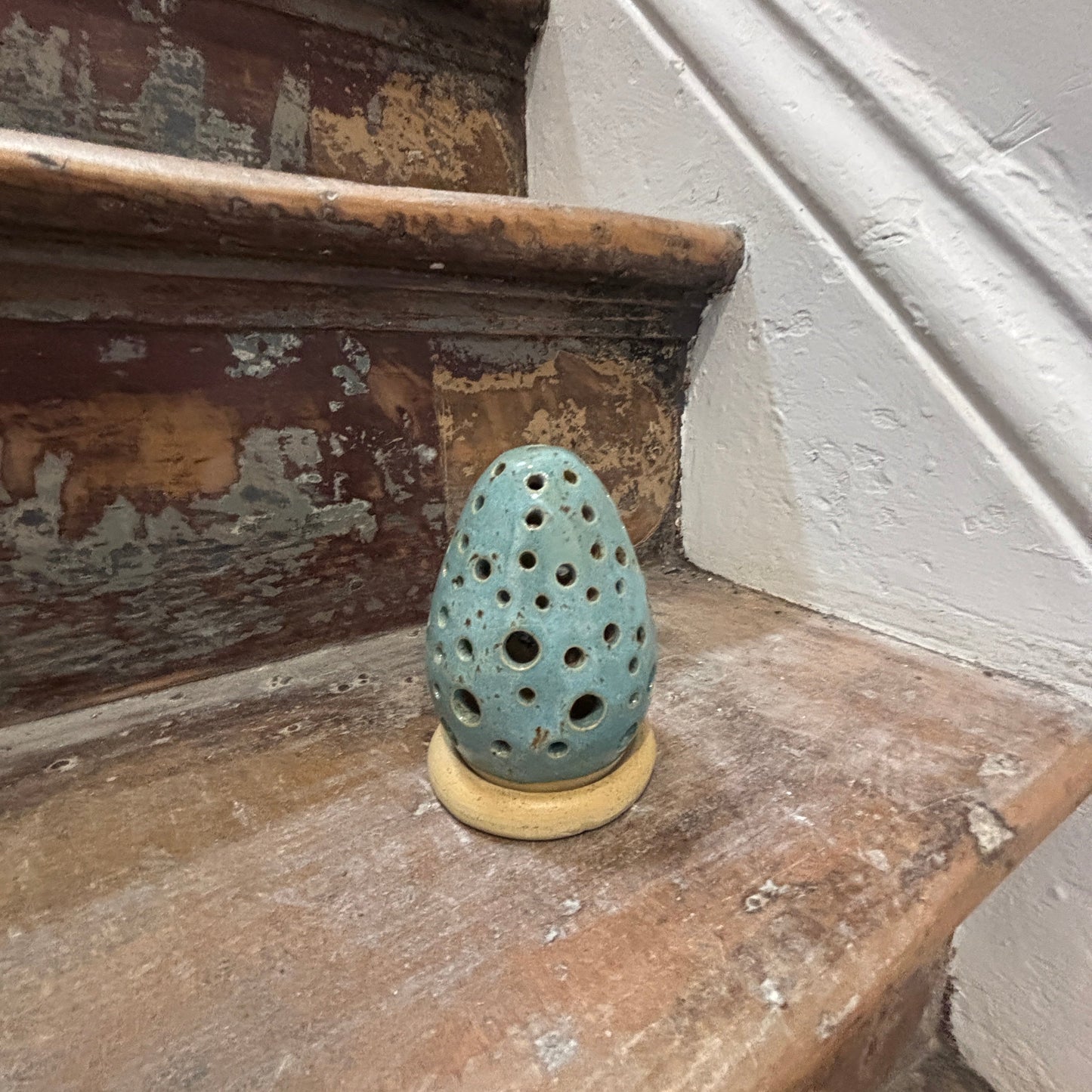 Handmade Ceramic Egg Incense Holder