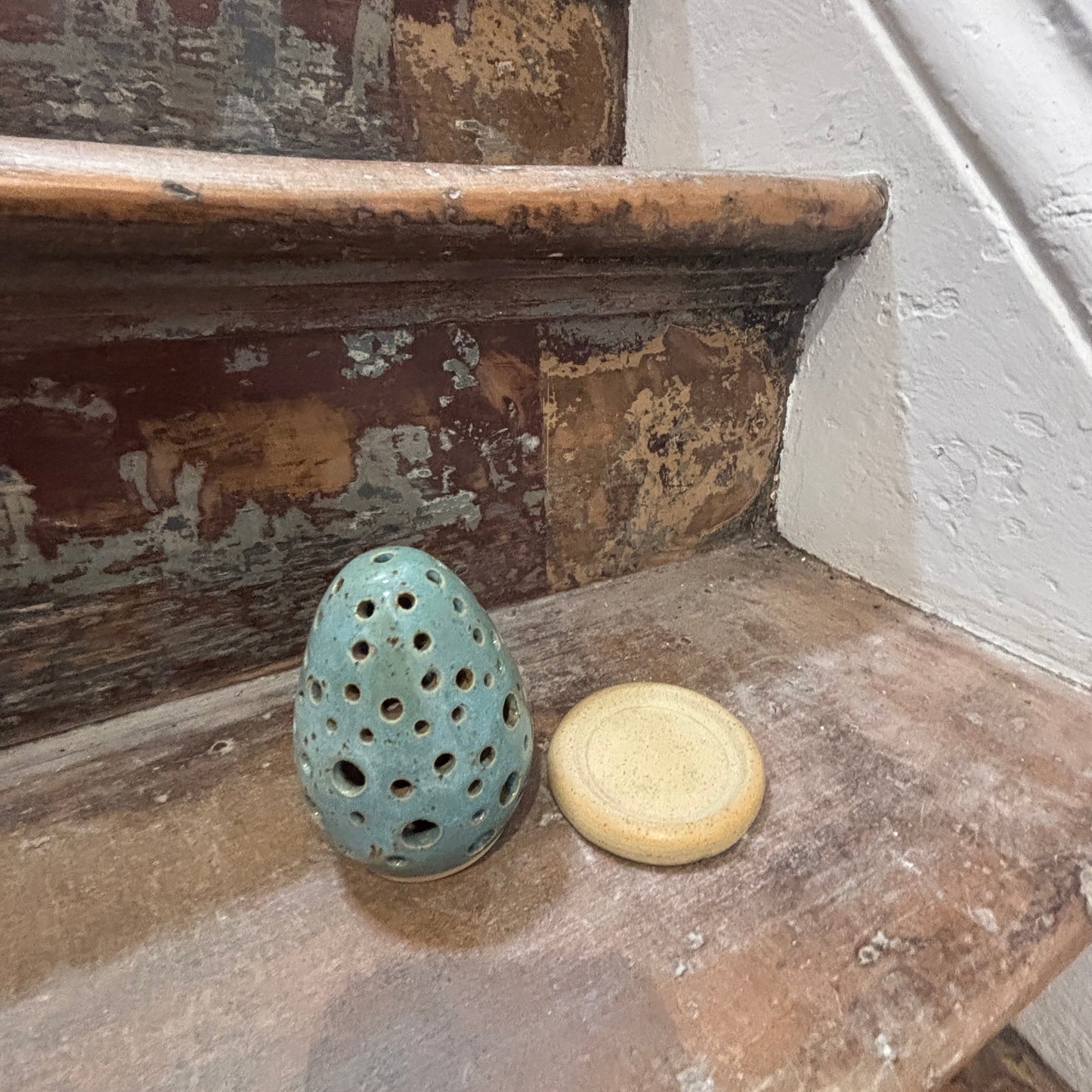 Handmade Ceramic Egg Incense Holder