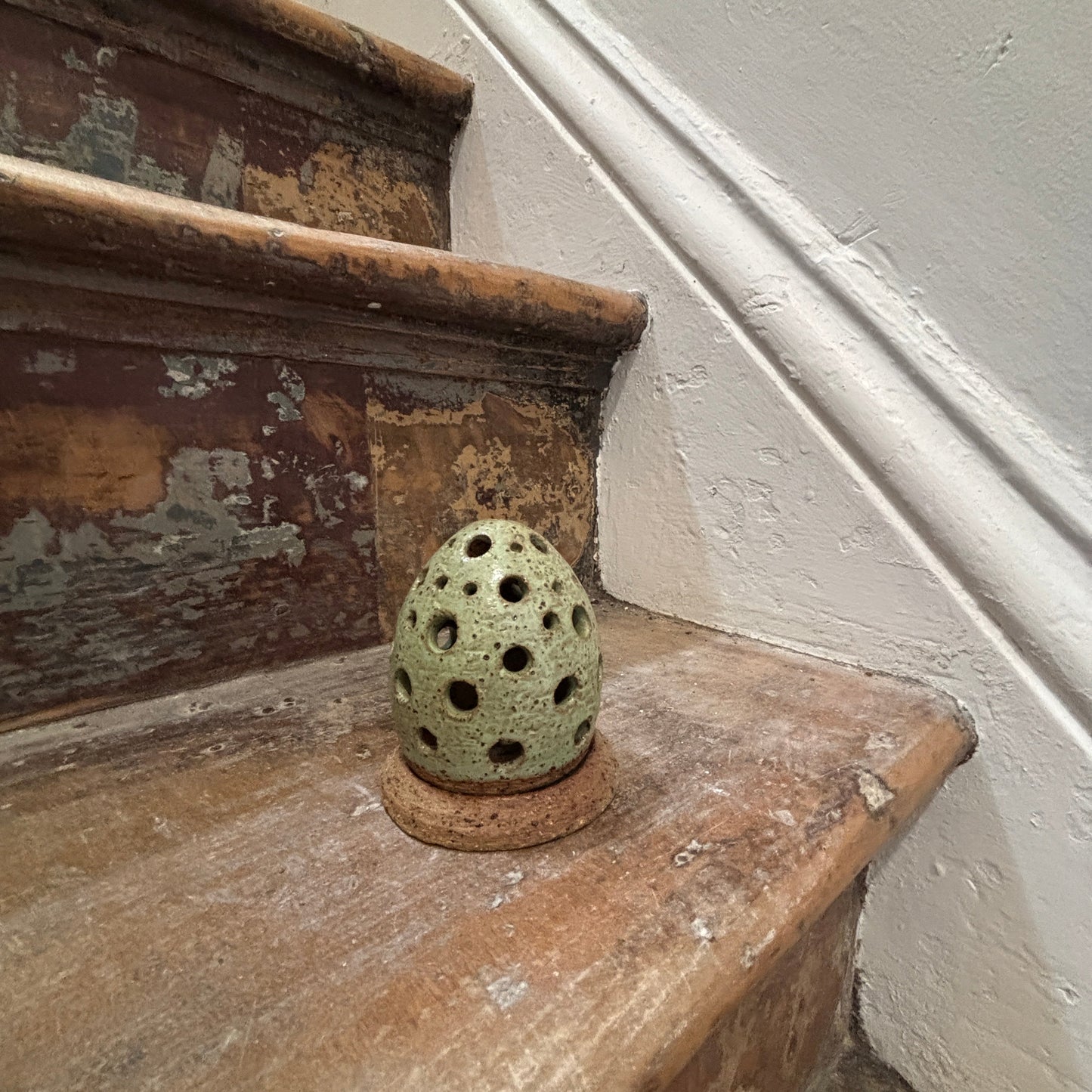 Handmade Ceramic Egg Incense Holder
