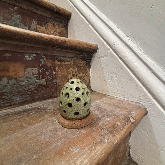 Handmade Ceramic Egg Incense Holder