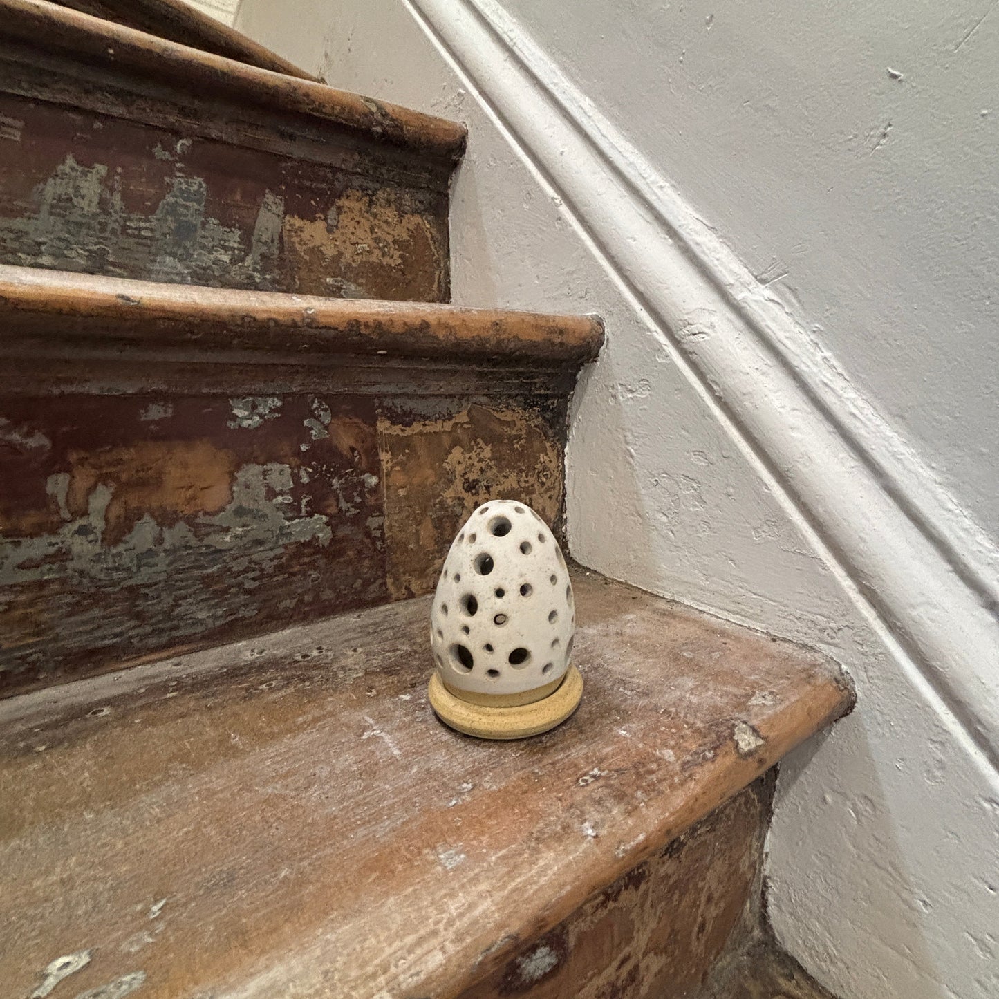 Handmade Ceramic Egg Incense Holder