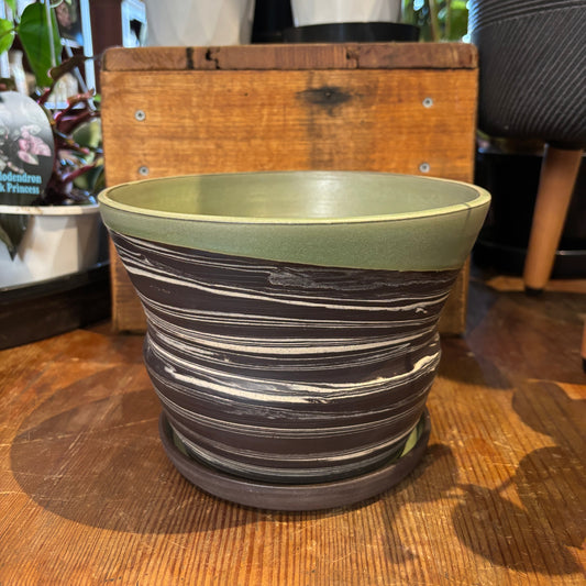 TONiC Ceramics Marbled Vessel - Green Tea Crown