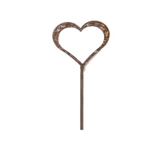 Rustic Garden Stake - Heart on a stick