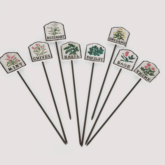 Herb Garden Stake Set of 8