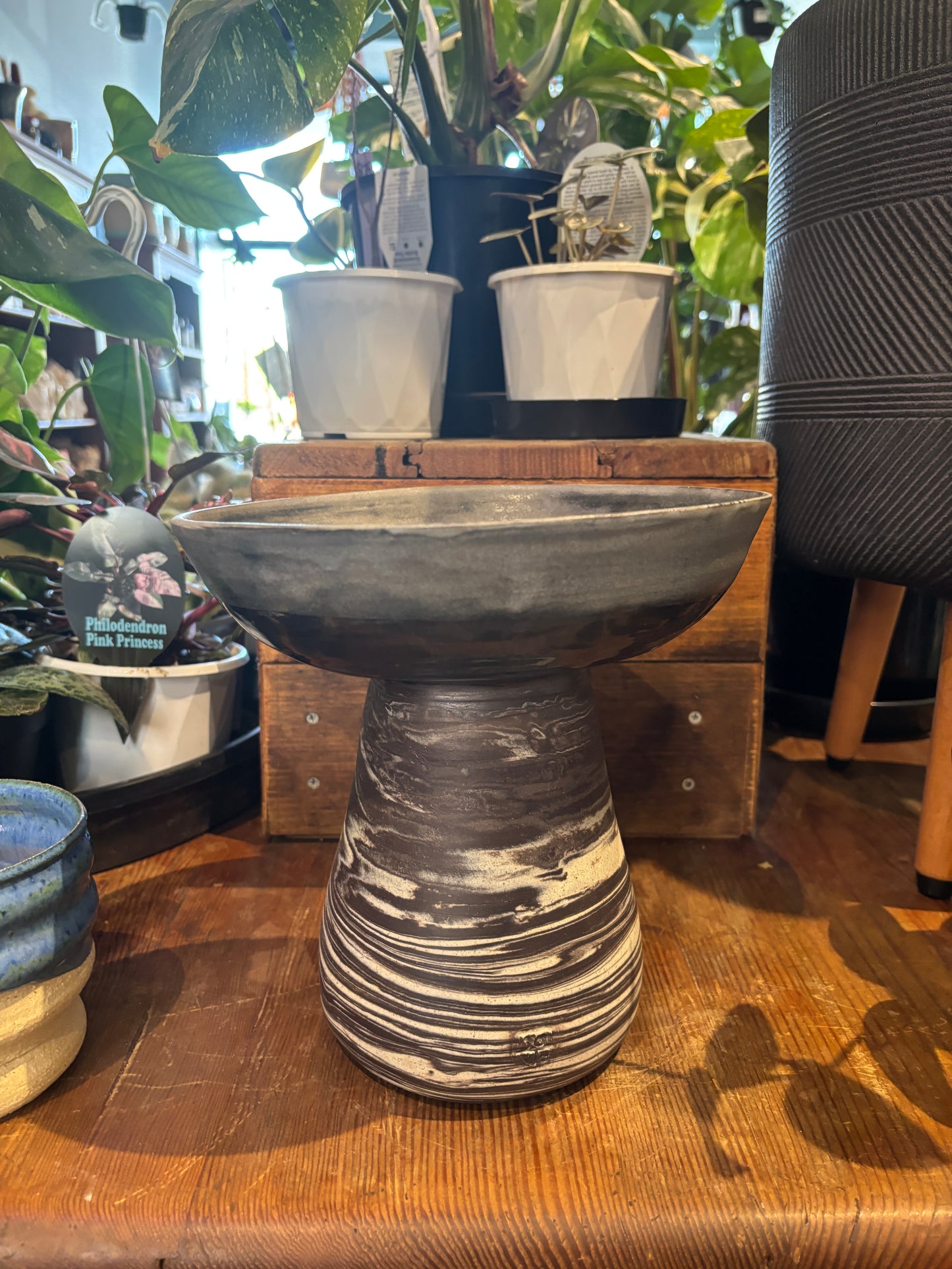 TONiC Ceramics Marbled Pedestal Bowl