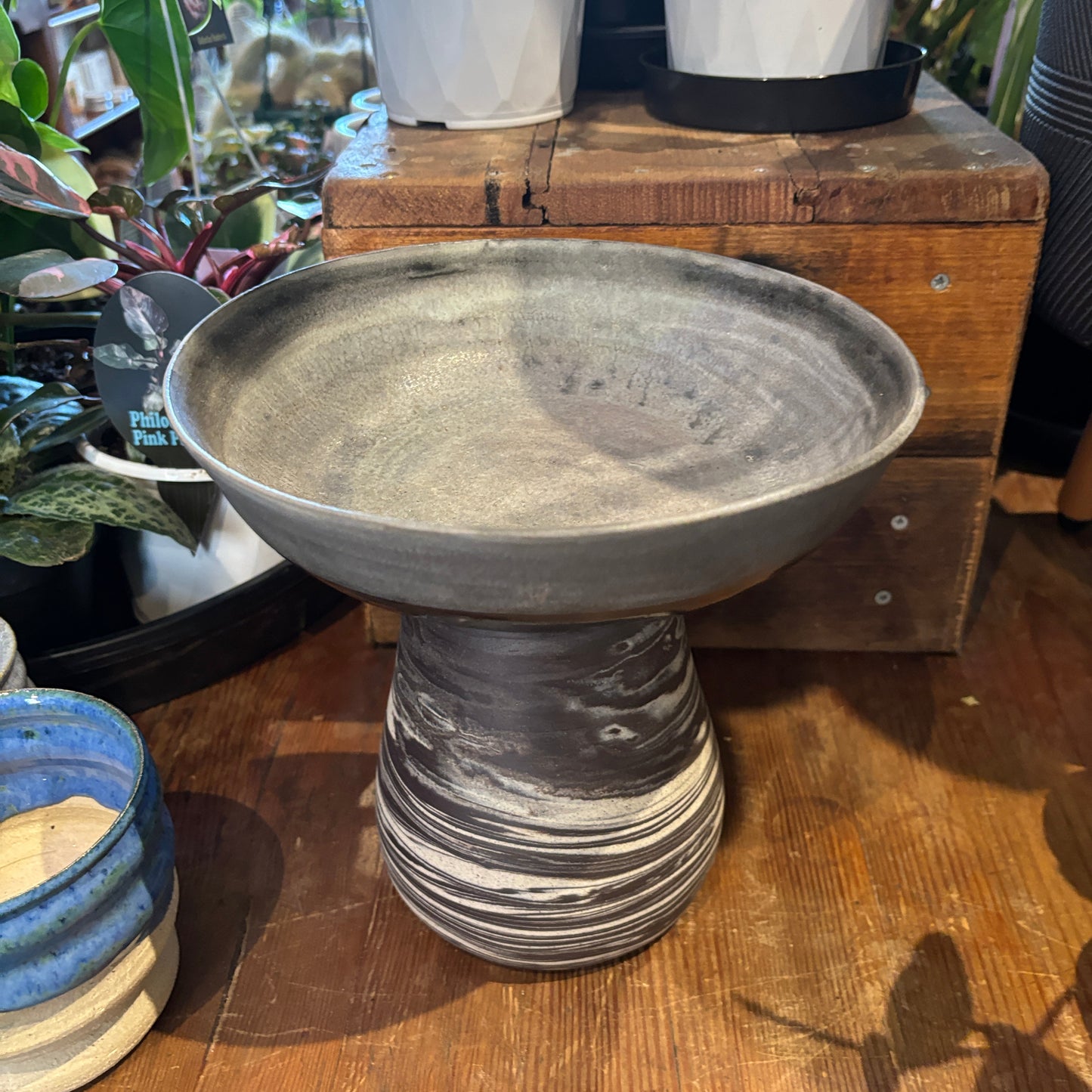 TONiC Ceramics Marbled Pedestal Bowl