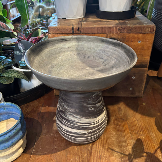 TONiC Ceramics Marbled Pedestal Bowl