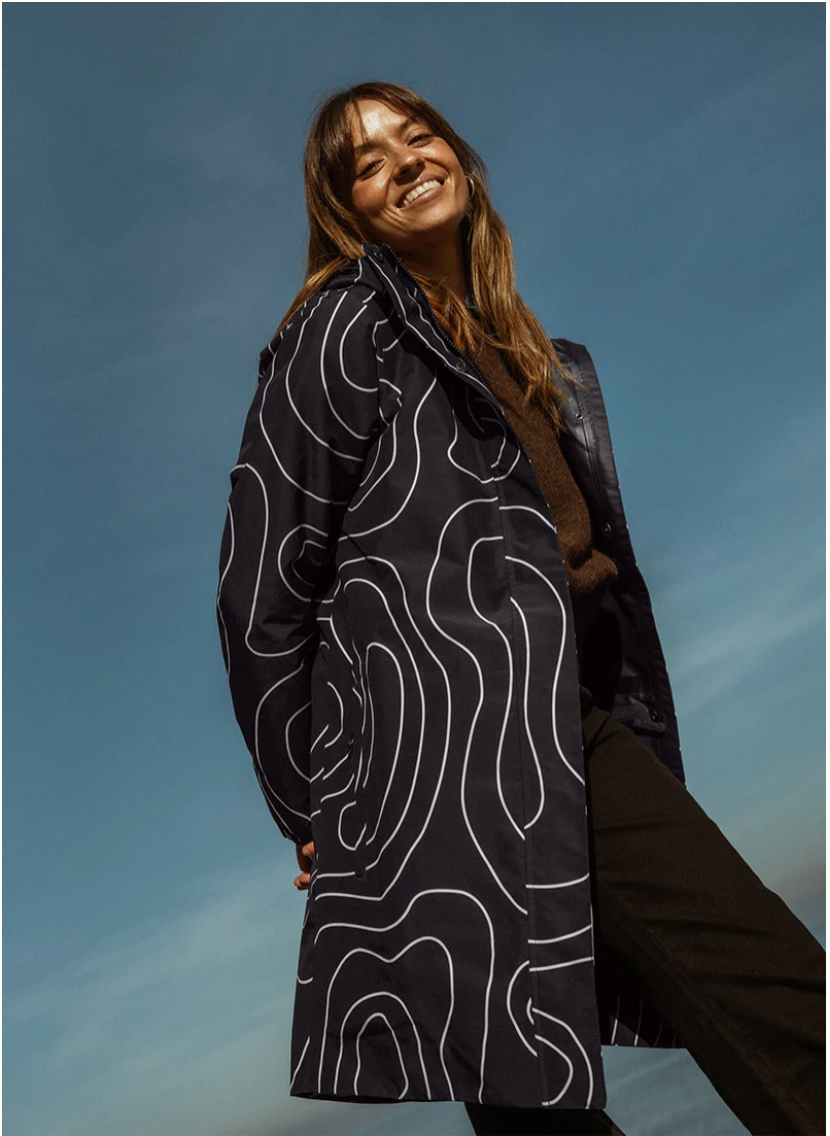 Amble Refuge Waterproof Jacket - Topography
