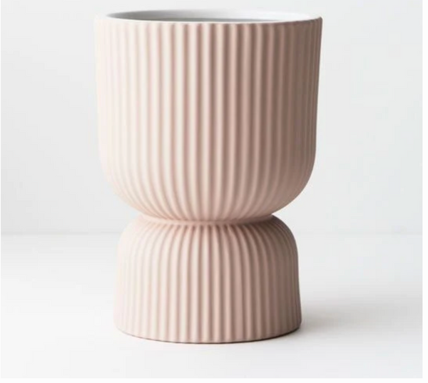 Palina Pedestal Pot - Light Pink