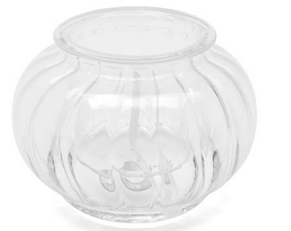 Medium Ribbed Self-Watering Glass Pot