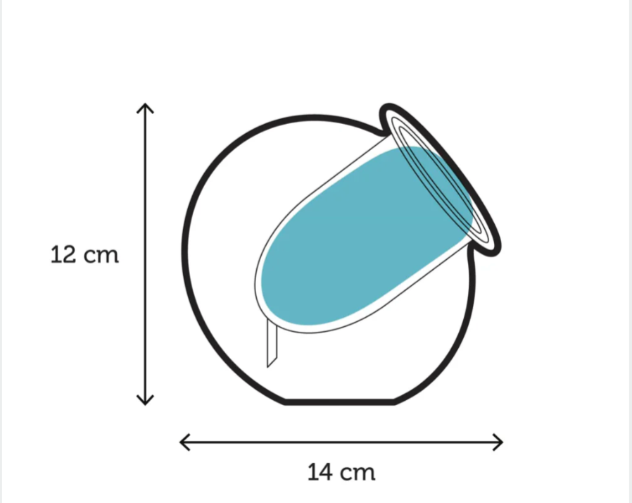 Medium Tilted Self-Watering Glass Pot