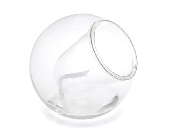 Medium Tilted Self-Watering Glass Pot