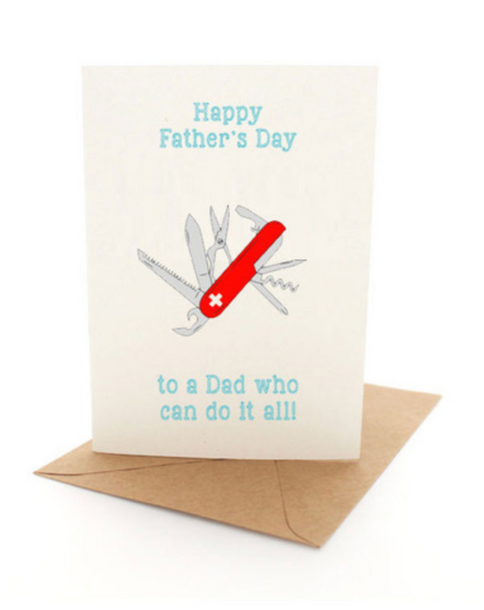 Greeting card - Swiss Army Dad