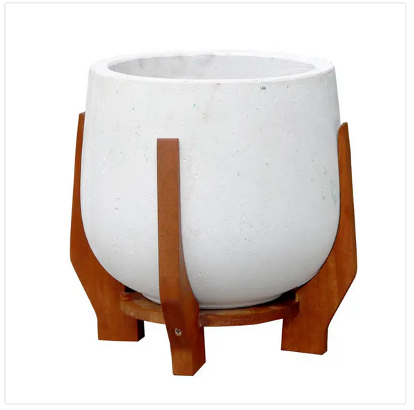 Ollie Drum Pot with Stand 26cm - Northcote Pottery