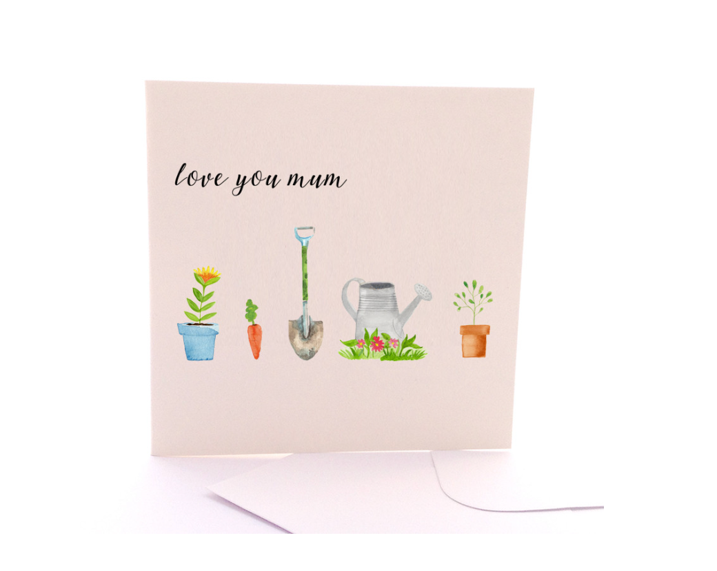 Greeting card - Gardener mini card