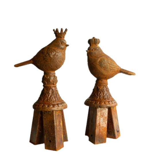 Cast Iron Stake Topper - Royal Birds