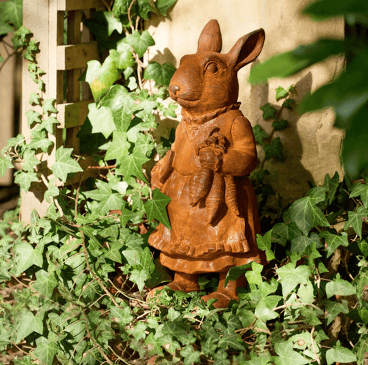 Willow Mother Rabbit Cast Iron Garden statute