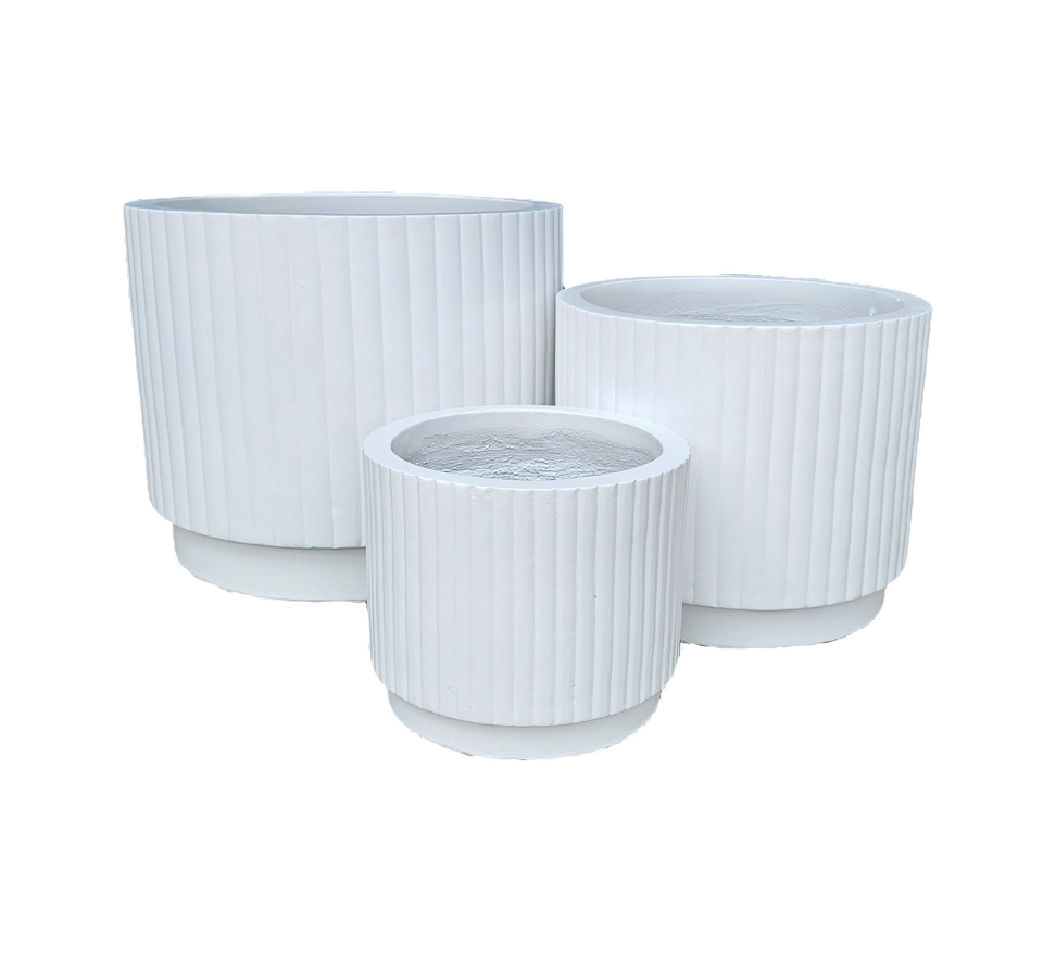 Balmoral Corrugated Cylinder White