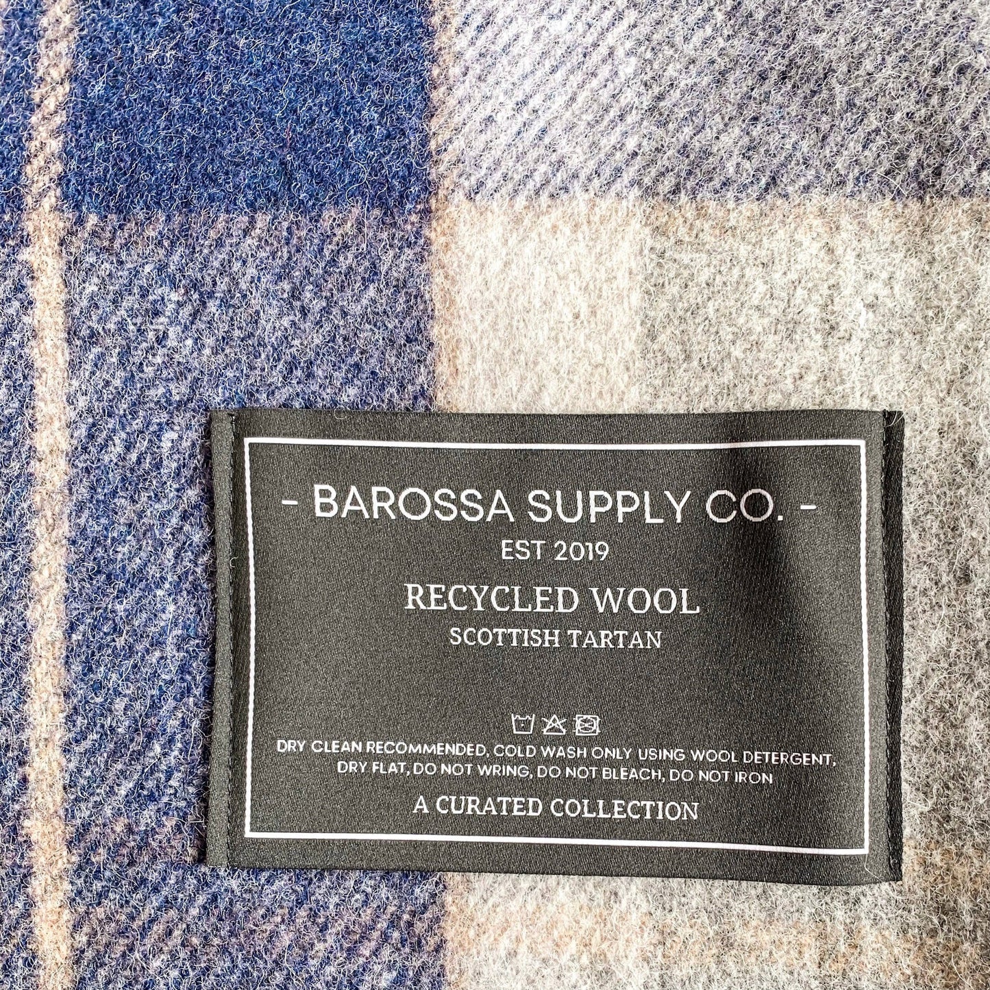 Bannockbane Silver - Recycled Wool Blend Scottish Tartan Blanket