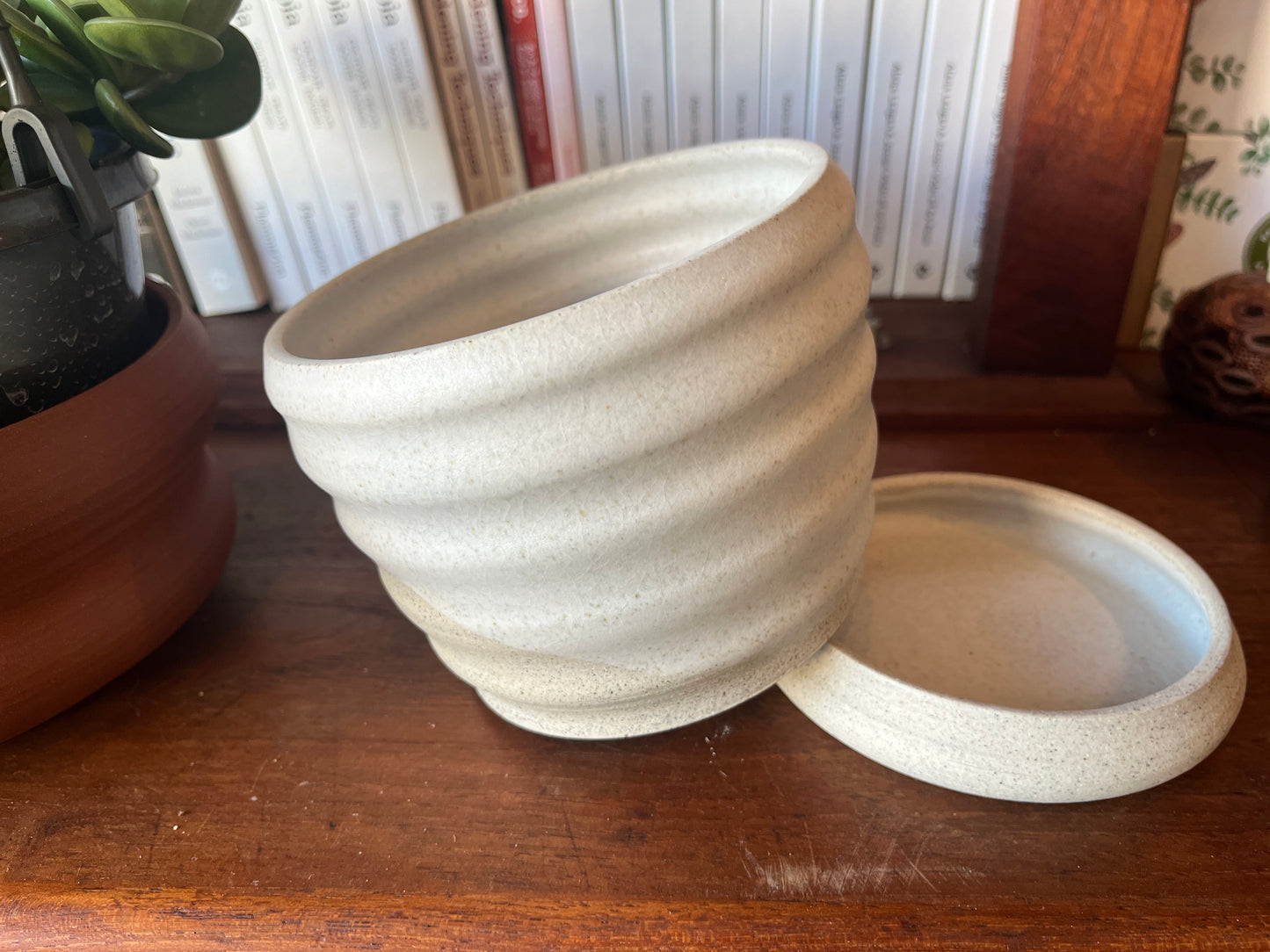 TONiC Matt White Coil Planter