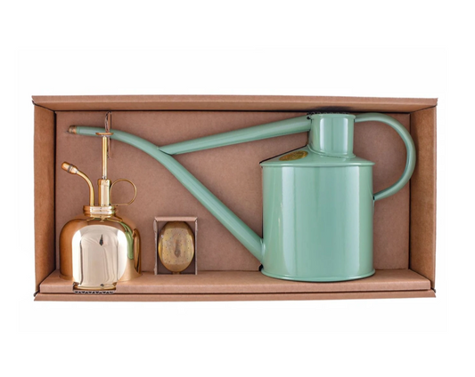 Classic Watering Set - Sage & Brass