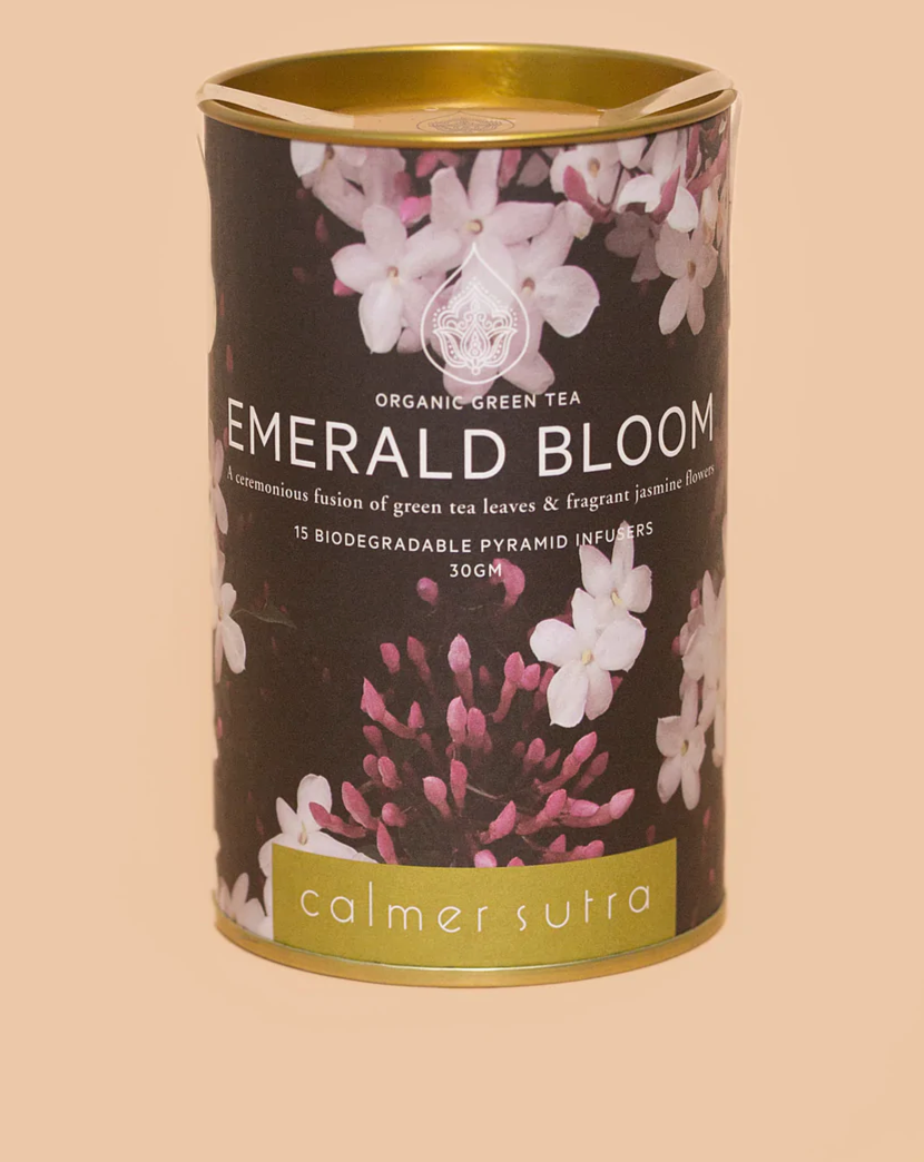 Emerald Bloom tea by Calmer Chai (formerly Calmer Sutra)