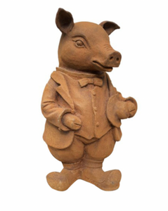 Willow Pig Cast Iron Garden statute