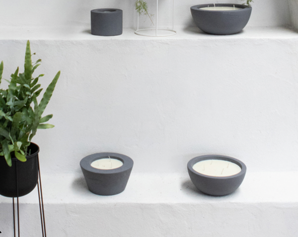 Soy Candle in Concrete vessel